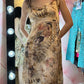 Galliano Silk Cherub & Newsprint Dress