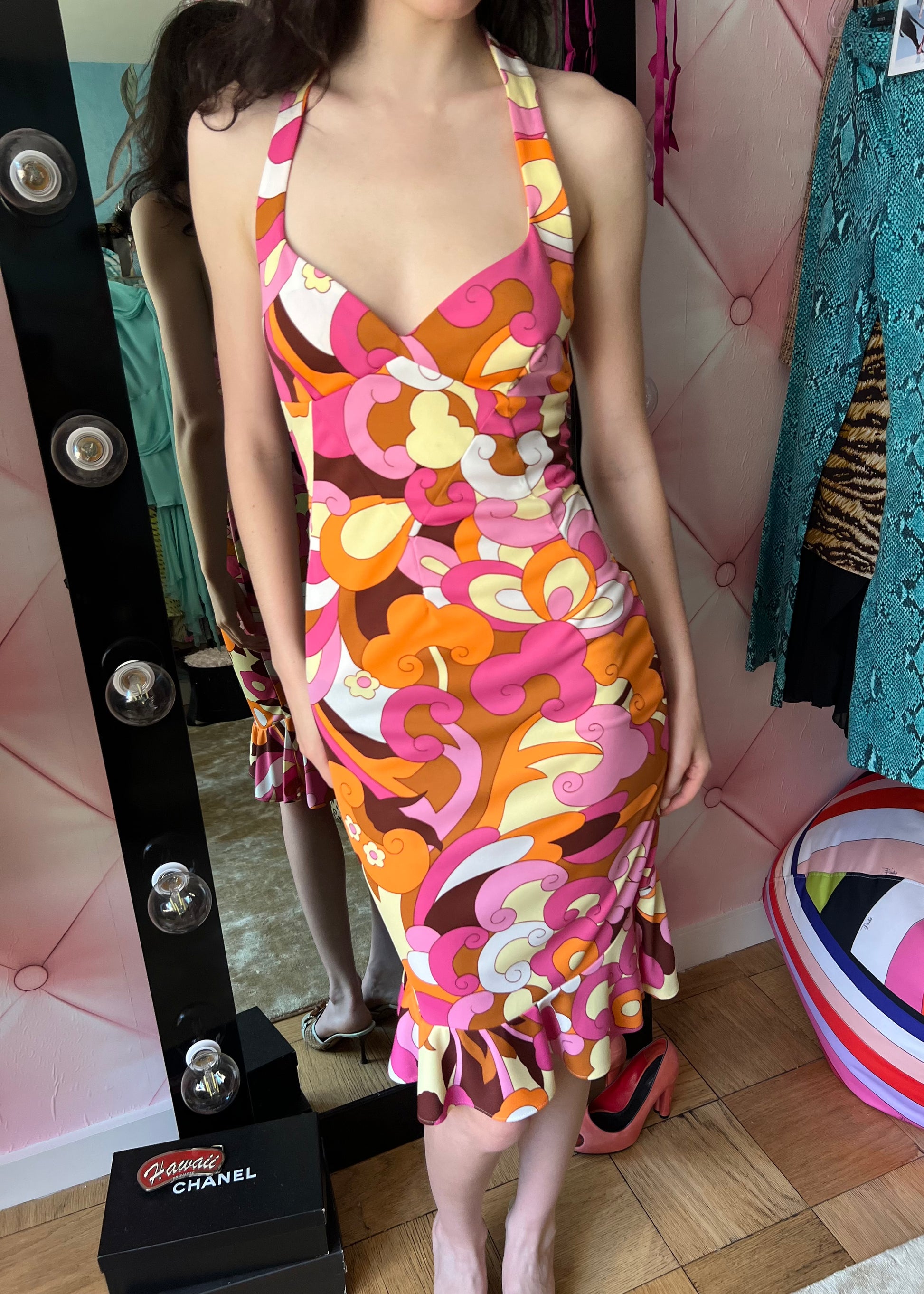 D&G Psychedelic Print Halter Dress Allison's Archive D&G Psychedelic Print Halter Dress Allison's Archive