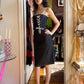 D&G Lace-Up Denim Midi Dress