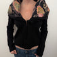 Roberto Cavalli 2000s Wool Cardigan with Silk Collar