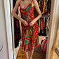 Voyage Multi-Color Embellished Mesh Midi Dress