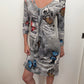 Galliano Gazette Butterfly Midi Dress