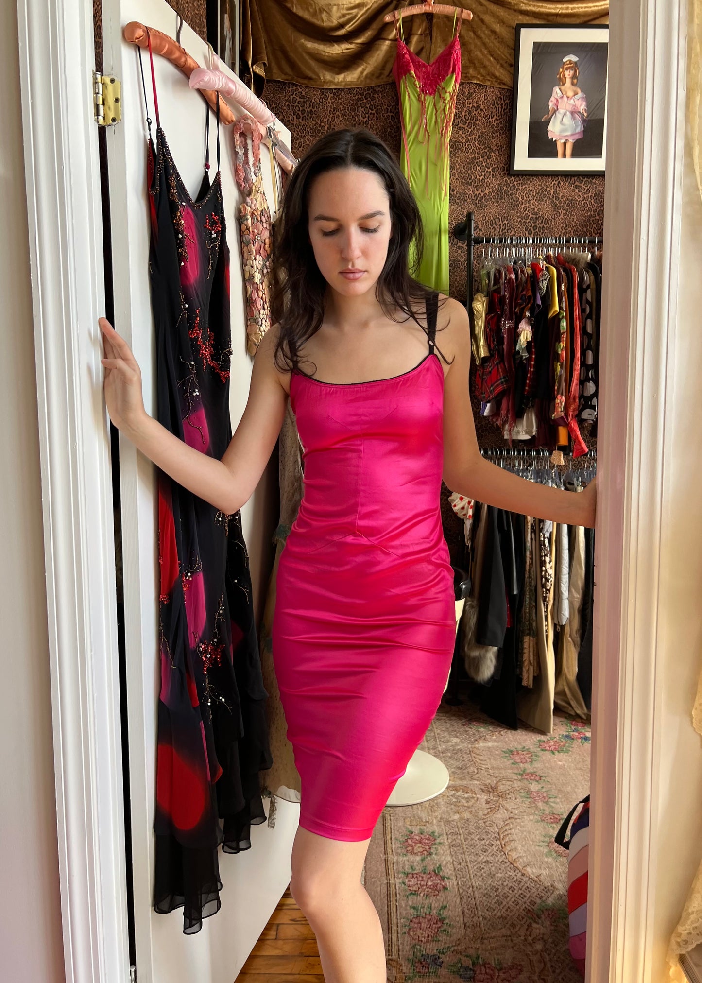 D&G 90s Pink Satin Slip Dress