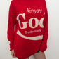 Jeremy Scott 'Enjoy God' Mock Neck Sweater