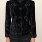 Blumarine Velvet Ribbon Embroidered Jacket