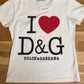 I <3 D&G Rhinestone Baby Tee