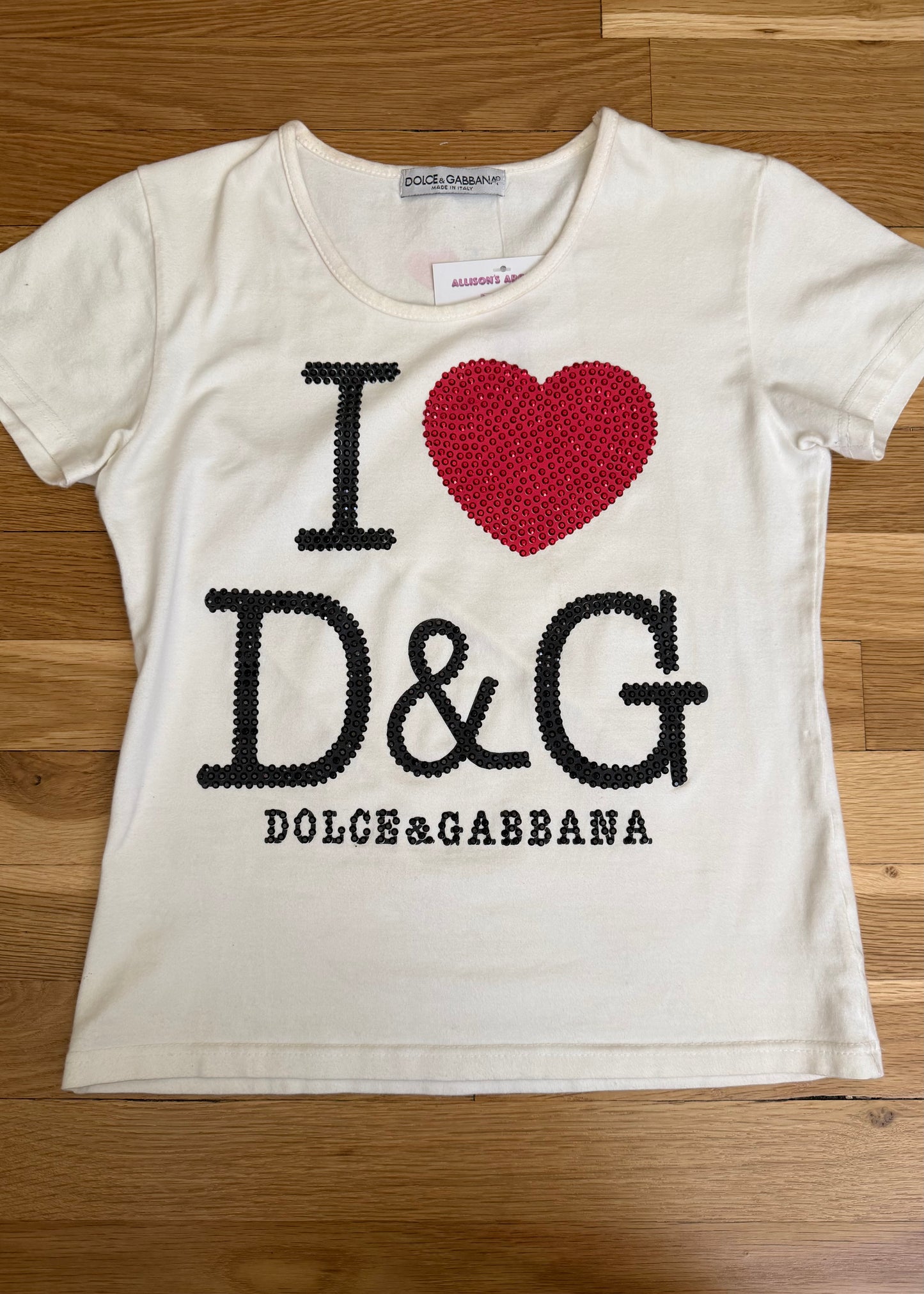 I <3 D&G Rhinestone Baby Tee