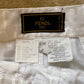 Fendi White Monogram Pencil Skirt
