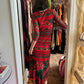 Save The Queen Mesh Roses High/Low Dress