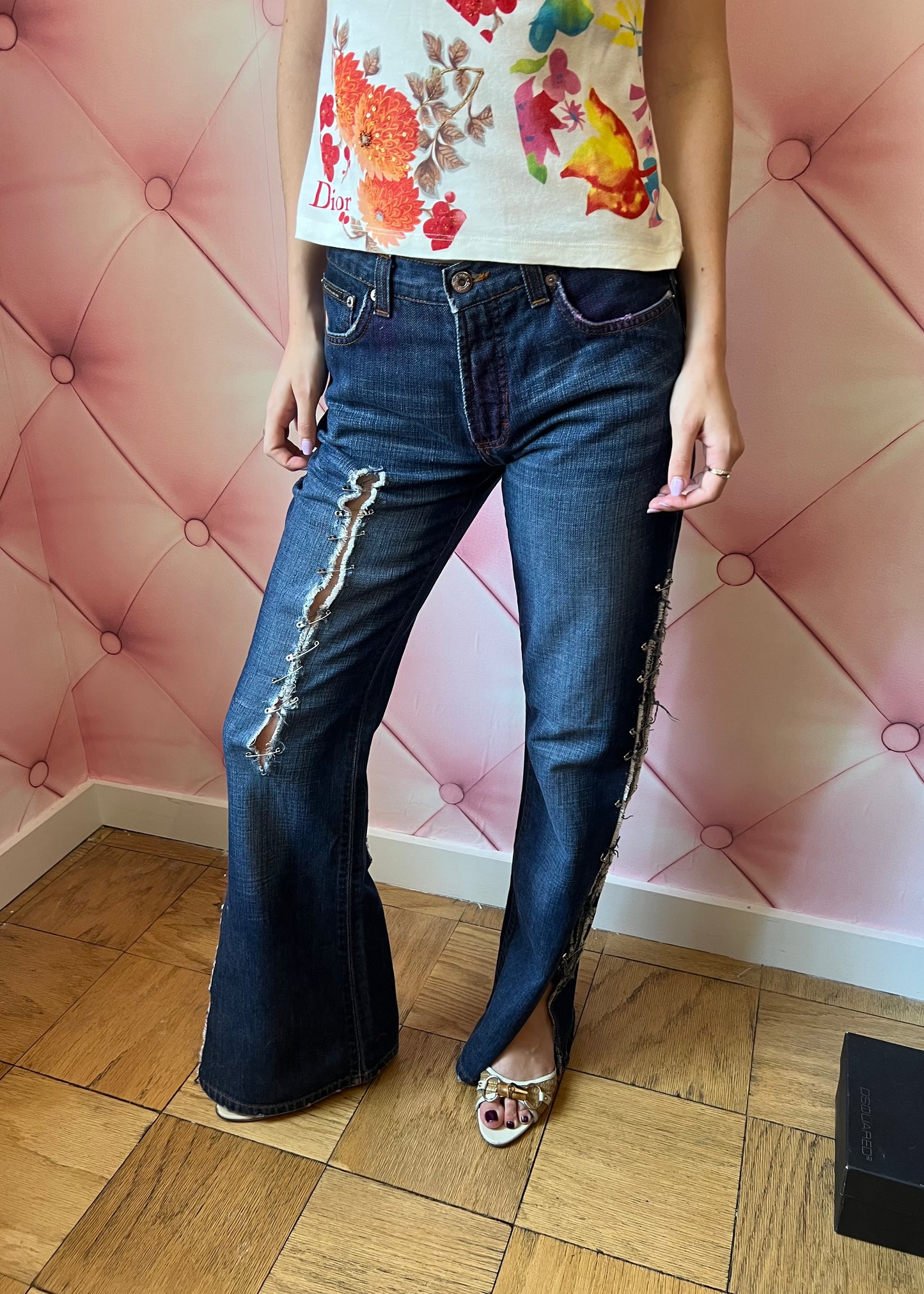 D&G SS2001 Safety Pin Jeans