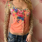 Blumarine 2005 Floral/Leopard Cardigan