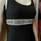 Dolce & Gabbana 2003 Rhinestone Logo Tank