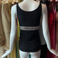 Dolce & Gabbana 2003 Rhinestone Logo Tank