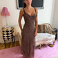 Vintage Embellished 100% Silk Gown