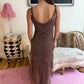 Vintage Embellished 100% Silk Gown