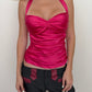 D&G Pink Satin Halter Top