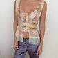 Roberto Cavalli 2007 Printed Silk Tank