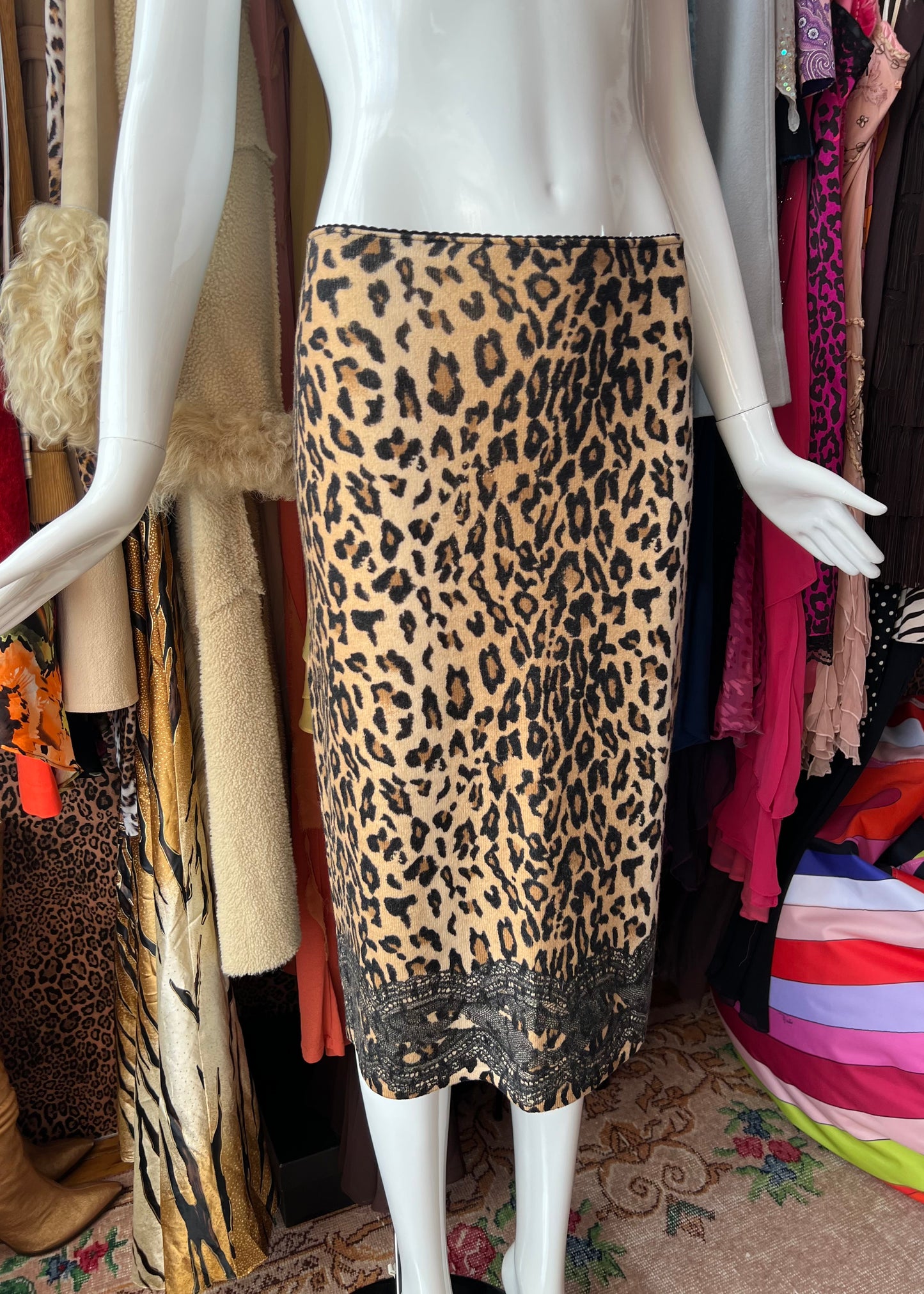 Blumarine FW1998 Leopard Skirt