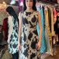 Moschino Cow Print Mohair Midi Dress