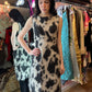 Moschino Cow Print Mohair Midi Dress