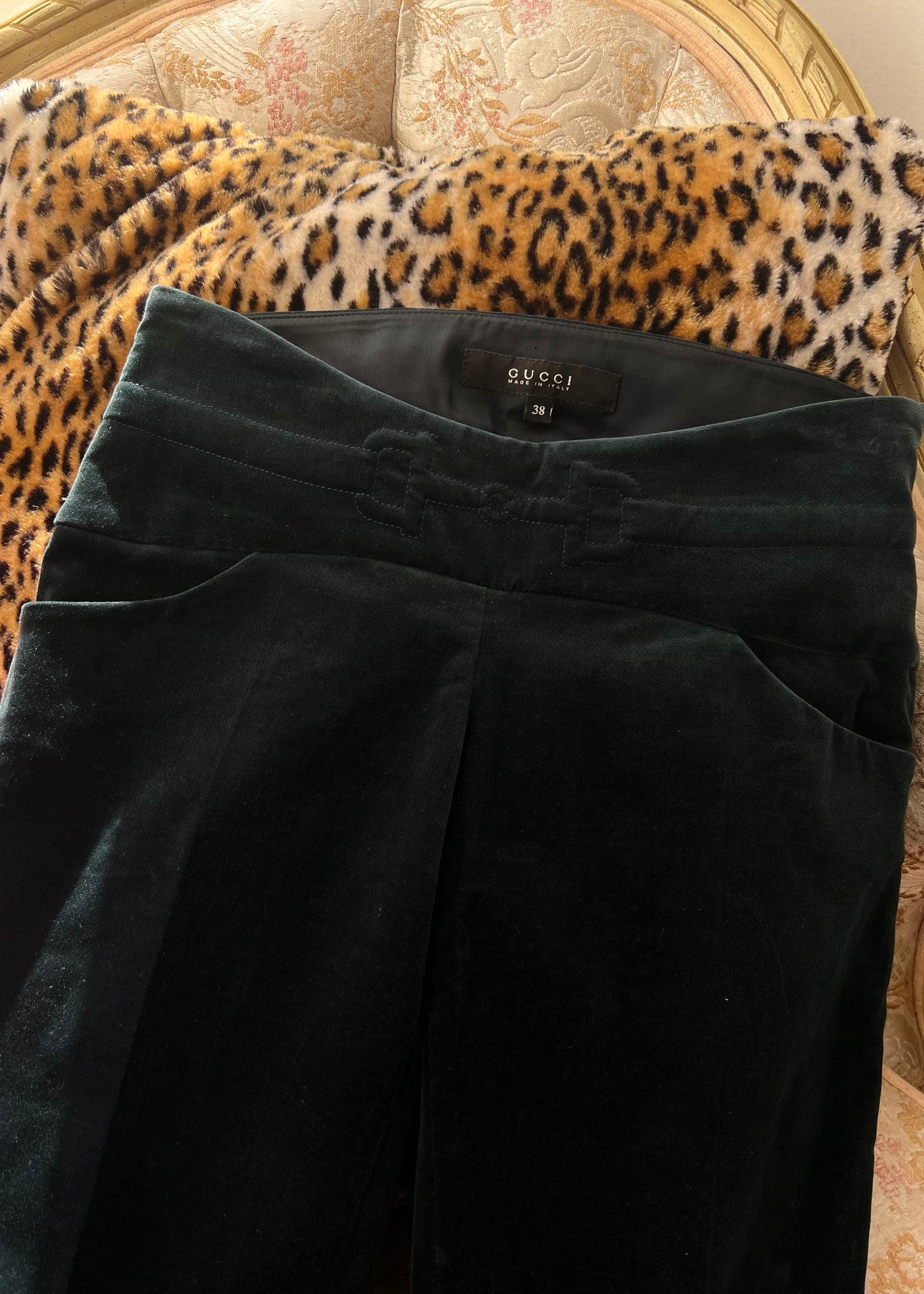 Gucci FW1995 Forest Green Velvet Pants