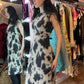 Moschino Cow Print Mohair Midi Dress