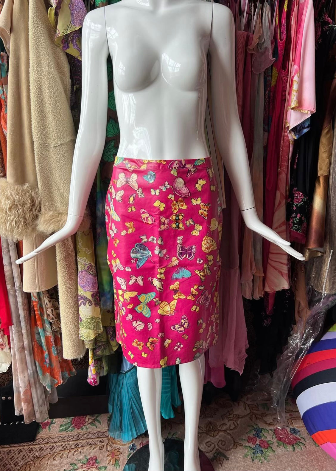 D&G FW2000 Butterfly Pencil Skirt