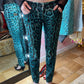 Dolce & Gabbana Blue Leopard Jeans