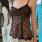 Alexander McQueen 2005 Leopard Print & Lace Cami