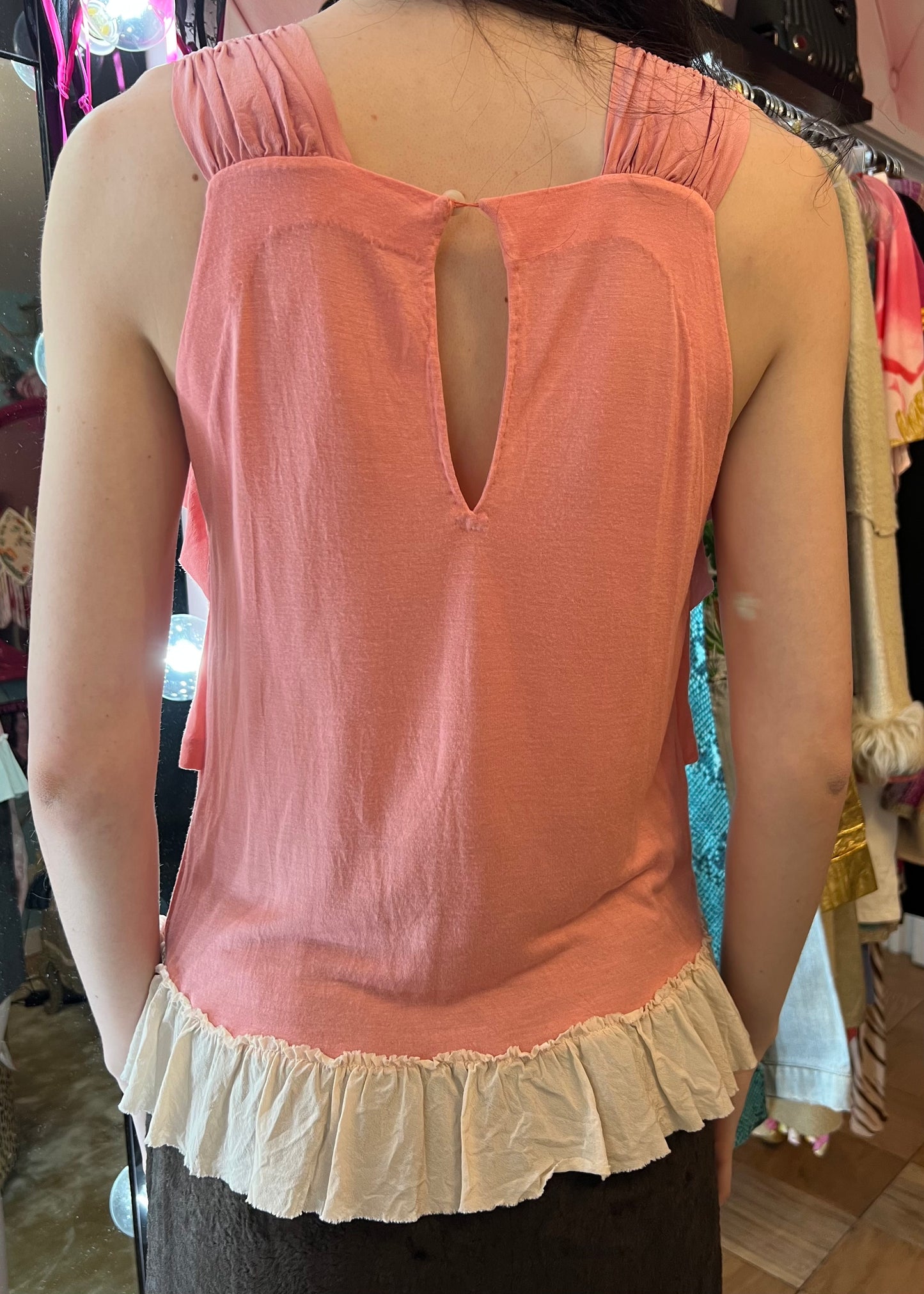 Miu Miu 2010 Silk Ruffle Tank