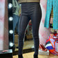 Balenciaga Leather Navy Leggings