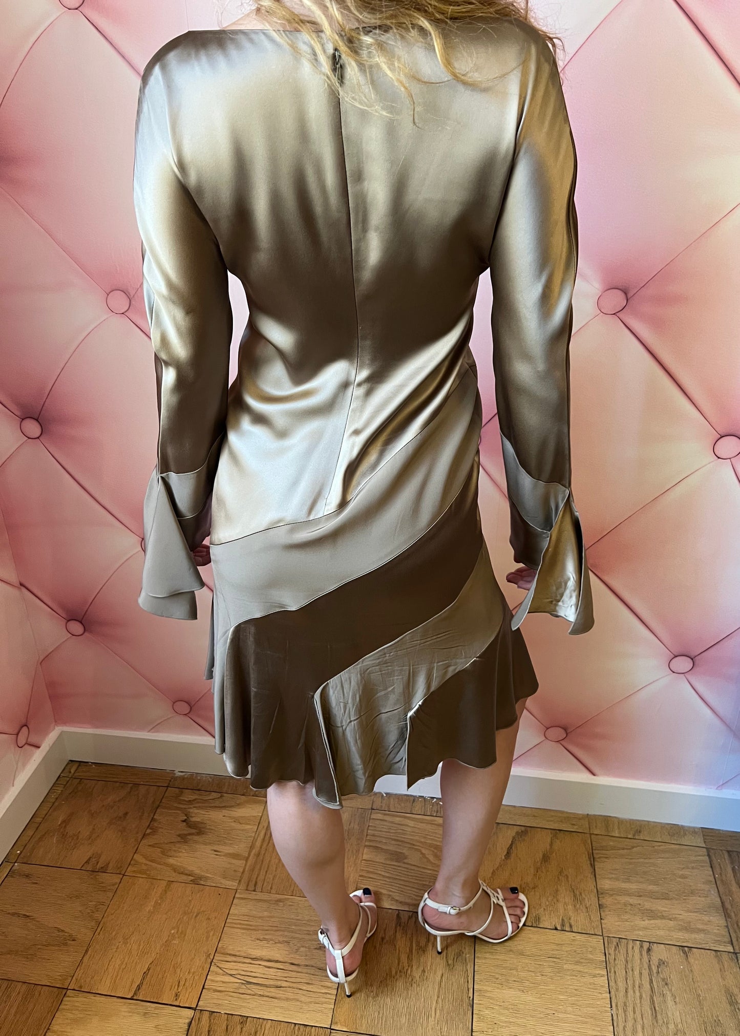 Valentino FW2003 Silk Midi Dress