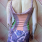 Gianni Versace 90s Silk Multicolor Lace Trim Tank