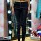 Plein Sud Waxed Leather Cigarette Pants