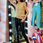 Plein Sud Waxed Leather Cigarette Pants