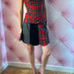 Moschino Leather/Plaid Skirt