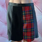 Moschino Leather/Plaid Skirt