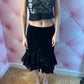 Keita Maruyama Velvet Ruffle Skirt