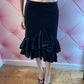 Keita Maruyama Velvet Ruffle Skirt
