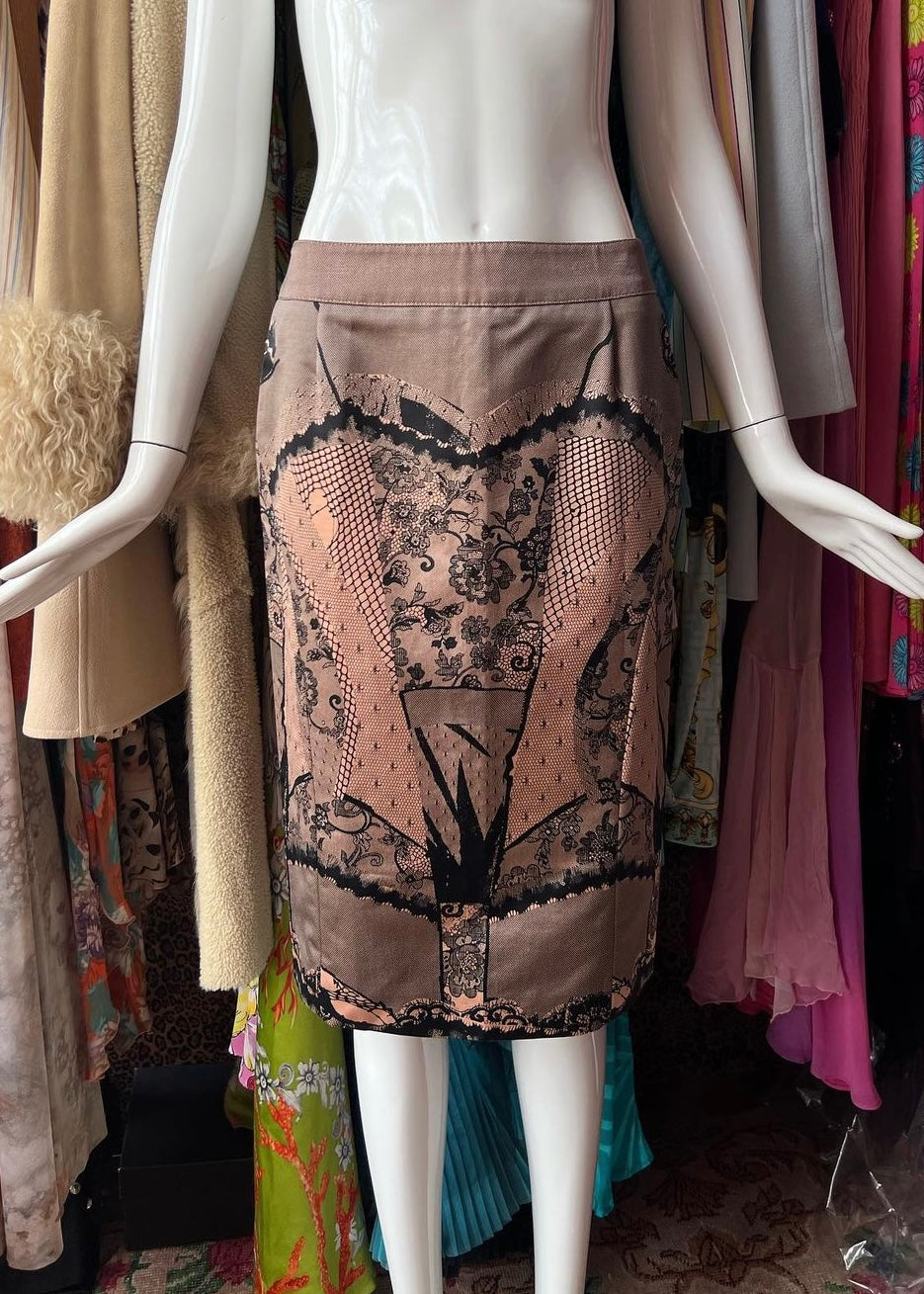 Dior SS2006 Trompe-L'oeil Lingerie Skirt