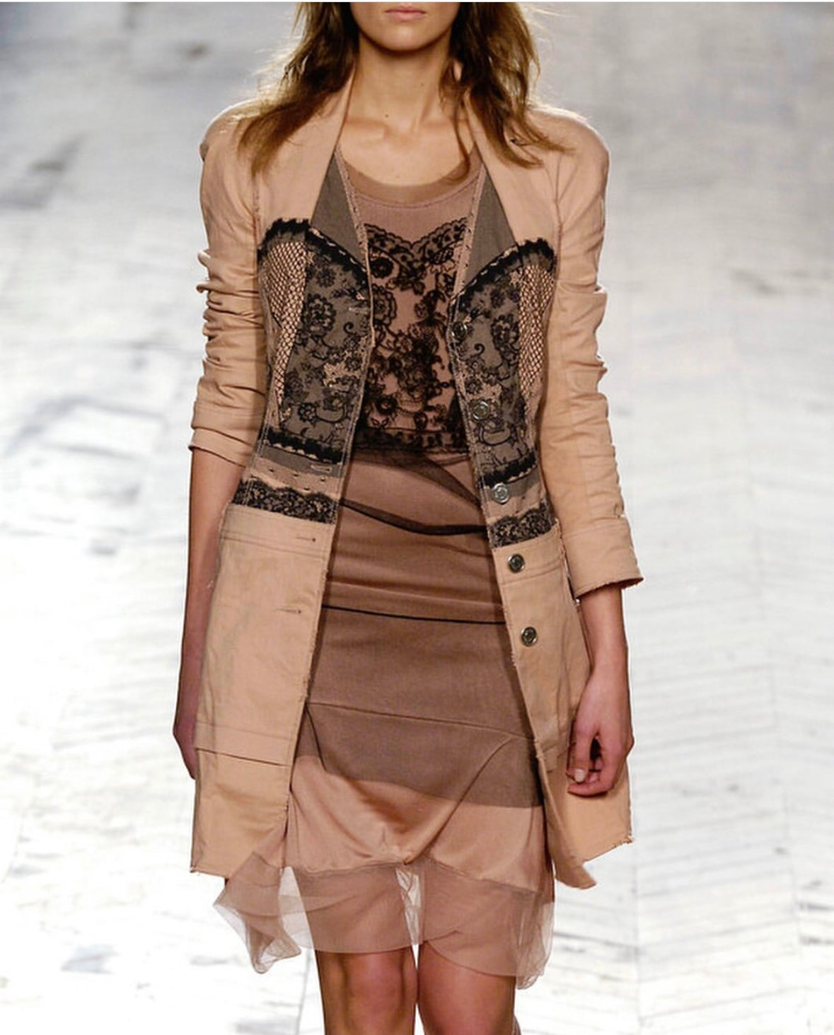 Dior SS2006 Trompe-L'oeil Lingerie Skirt