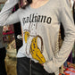 Galliano Long Sleeve Banana Top