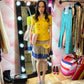Galliano Striped Bow Skirt
