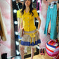Galliano Striped Bow Skirt
