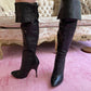 Alexander McQueen 2003 Lace-Up Black Leather Boots