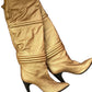 Emilio Pucci Gold Glitter Knee High Boots