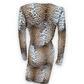 Blumarine Leopard Print Cowl Neck Midi-Dress