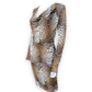 Blumarine Leopard Print Cowl Neck Midi-Dress