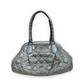 Dior Metallic Green Cannage Quilted Satin Charming Doctor Bag