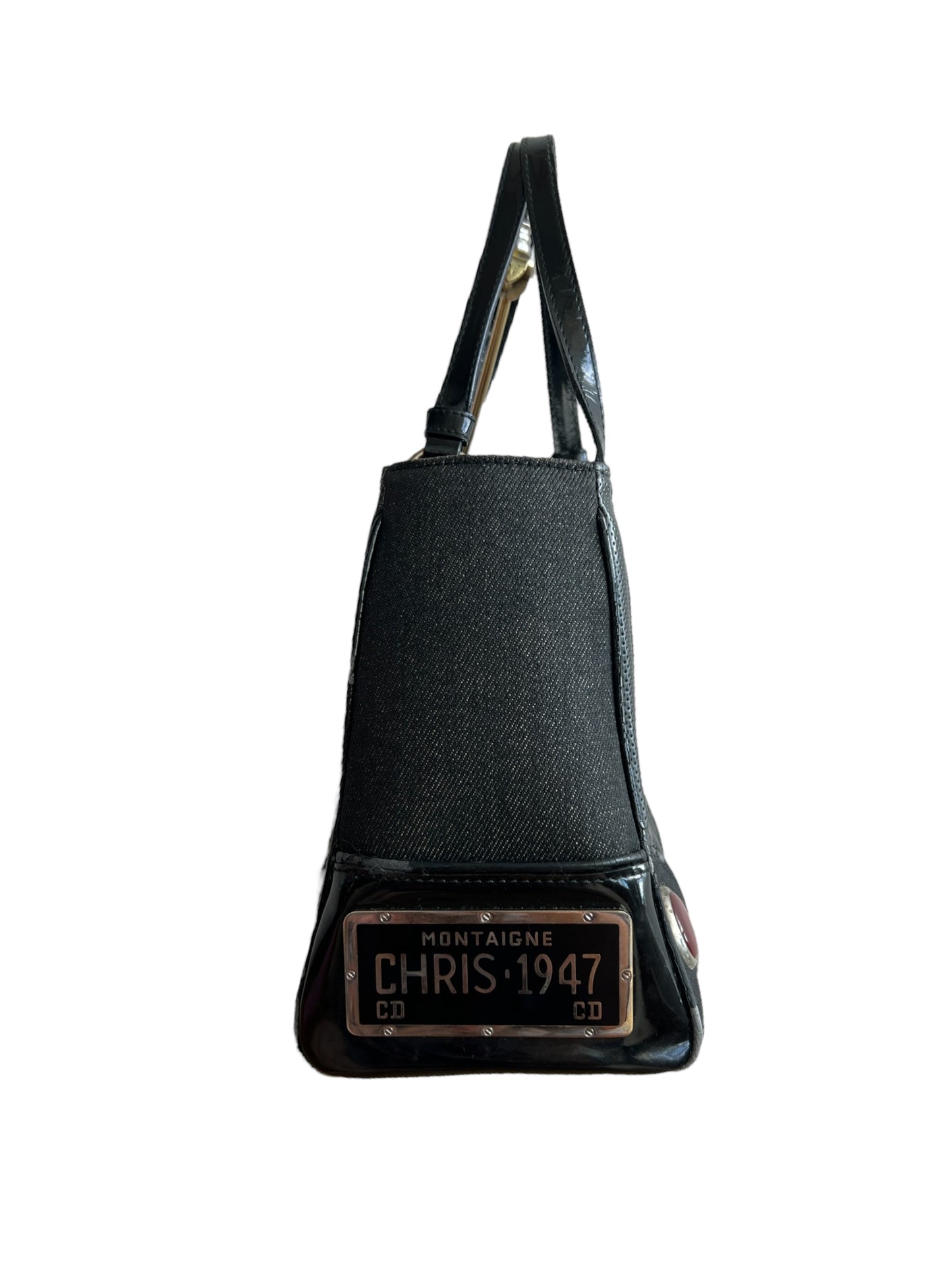 Dior 2001 Denim Montaigne Cadillac Shoulder Bag